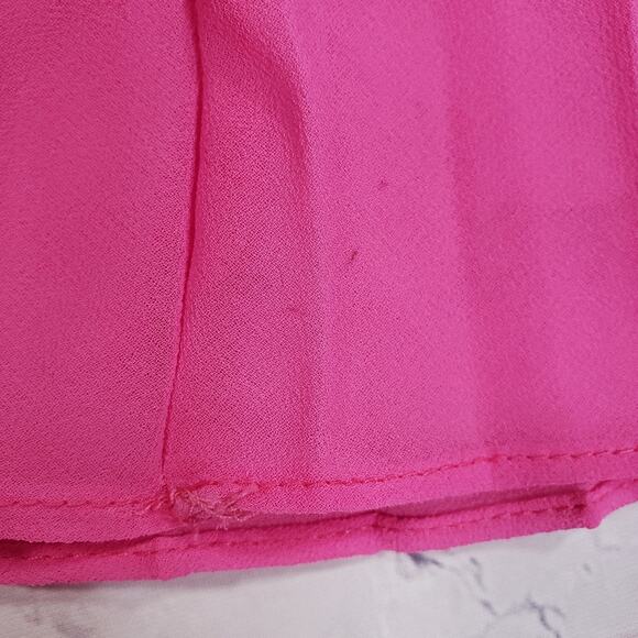 Idem Ditto Hot Pink Sheer Wrap Top Size Small - Picture 10 of 10